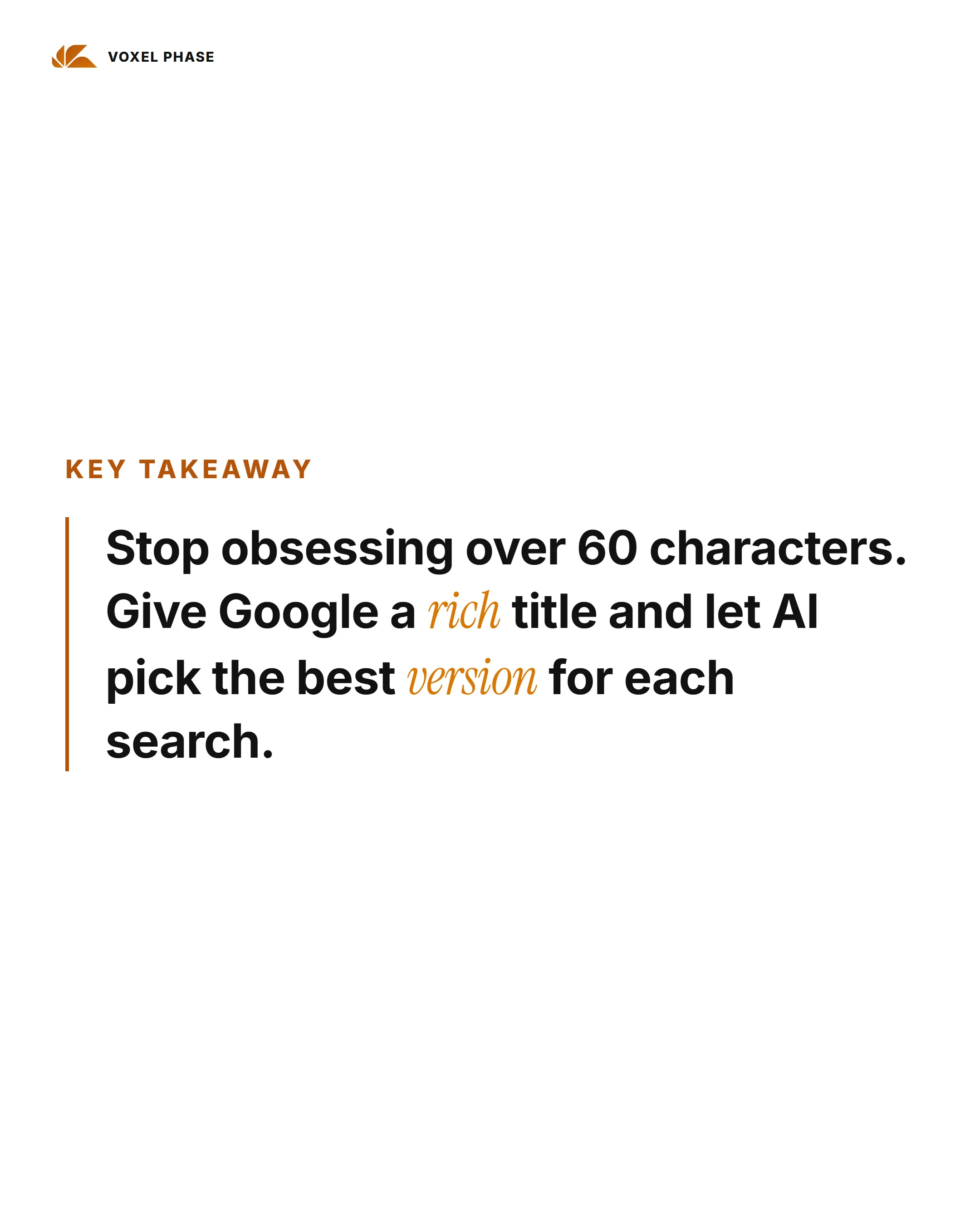 The 60-Character Title Myth Is Dead: slide 7 of 7