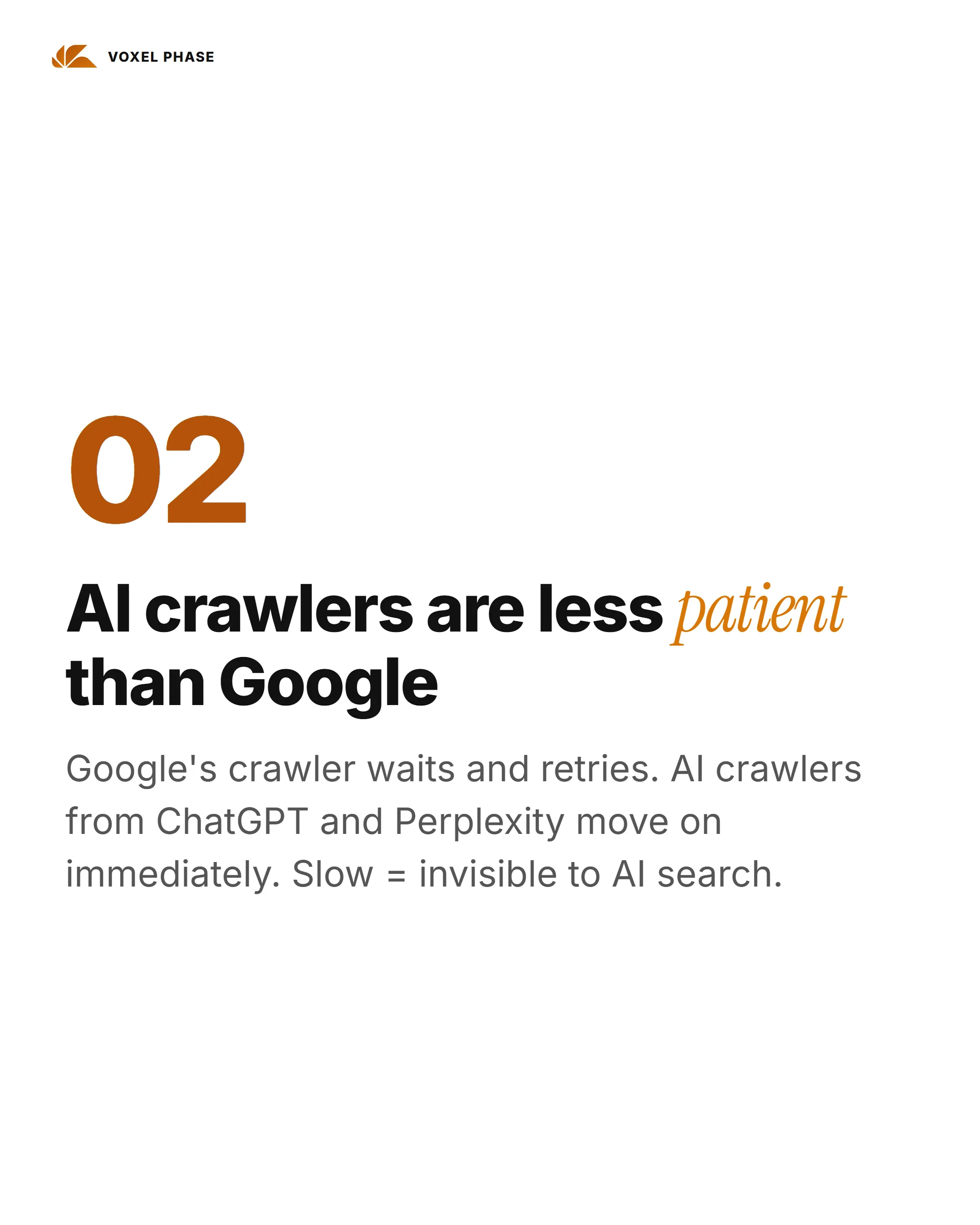 AI Search Engines Ignore Slow Websites: slide 3 of 7